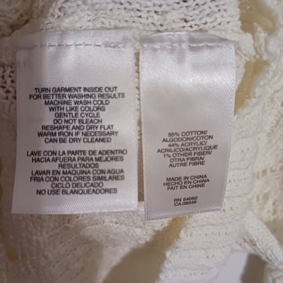 Jones of New York White EyeLet Sweater NWT - Picture 7 of 7